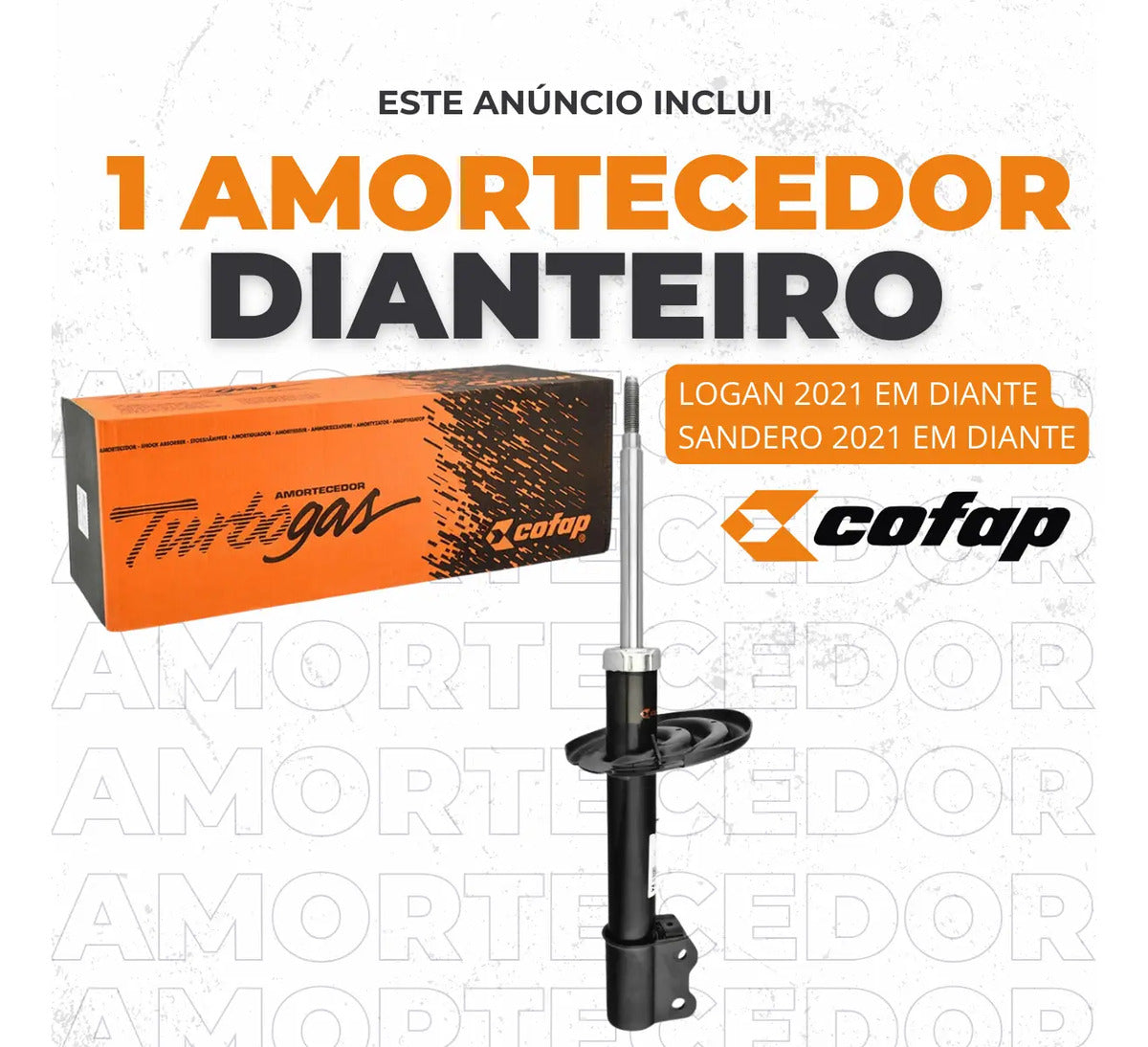 Amortecedor Dianteiro Logan Sandero 1.0 2021 A 2025 Cofap