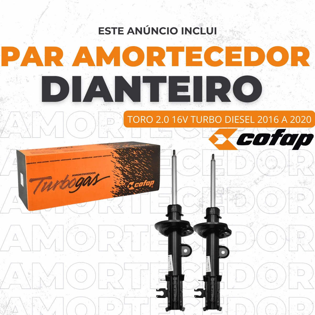Par Amortecedor Dianteiro Toro 2.0 Flex/diesel Cofap