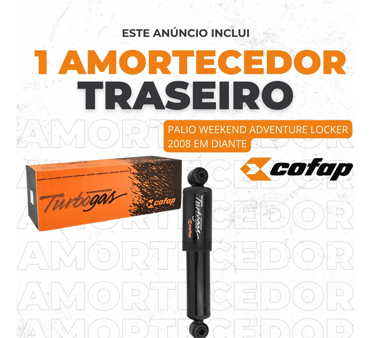 Amortecedor Traseiro Palio Weekend Locker Advent. Cofap