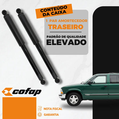 Par Amortecedor Eixo Traseiro S10 2001 Em Diante - Cofap