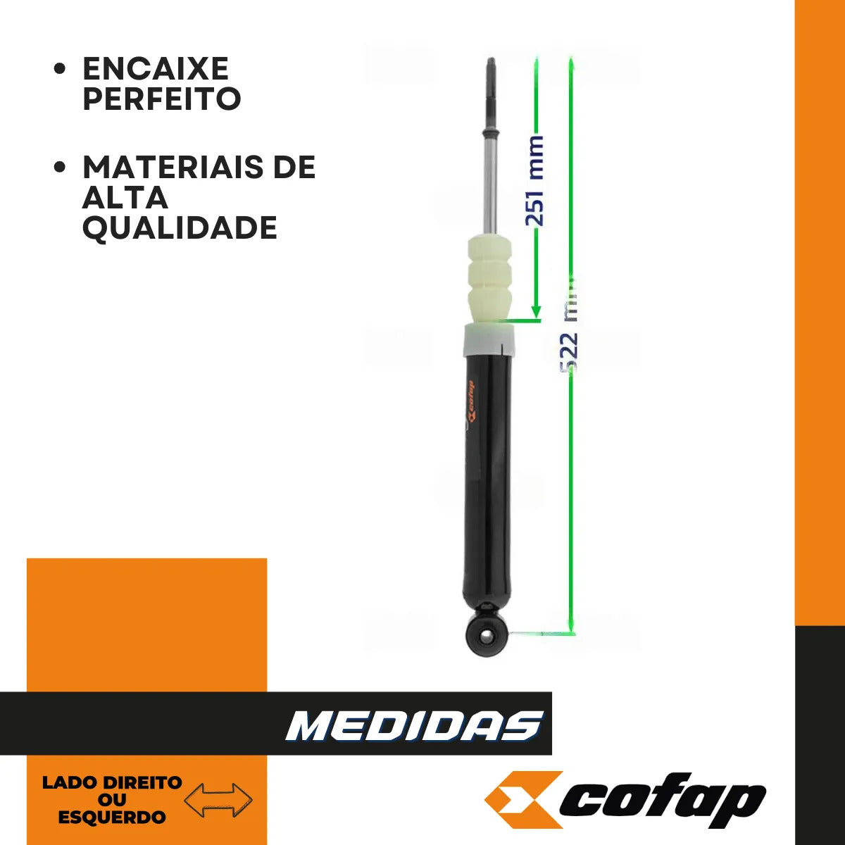 Amortecedor Traseiro A Gas Cofap Prisma 2007 A 2009