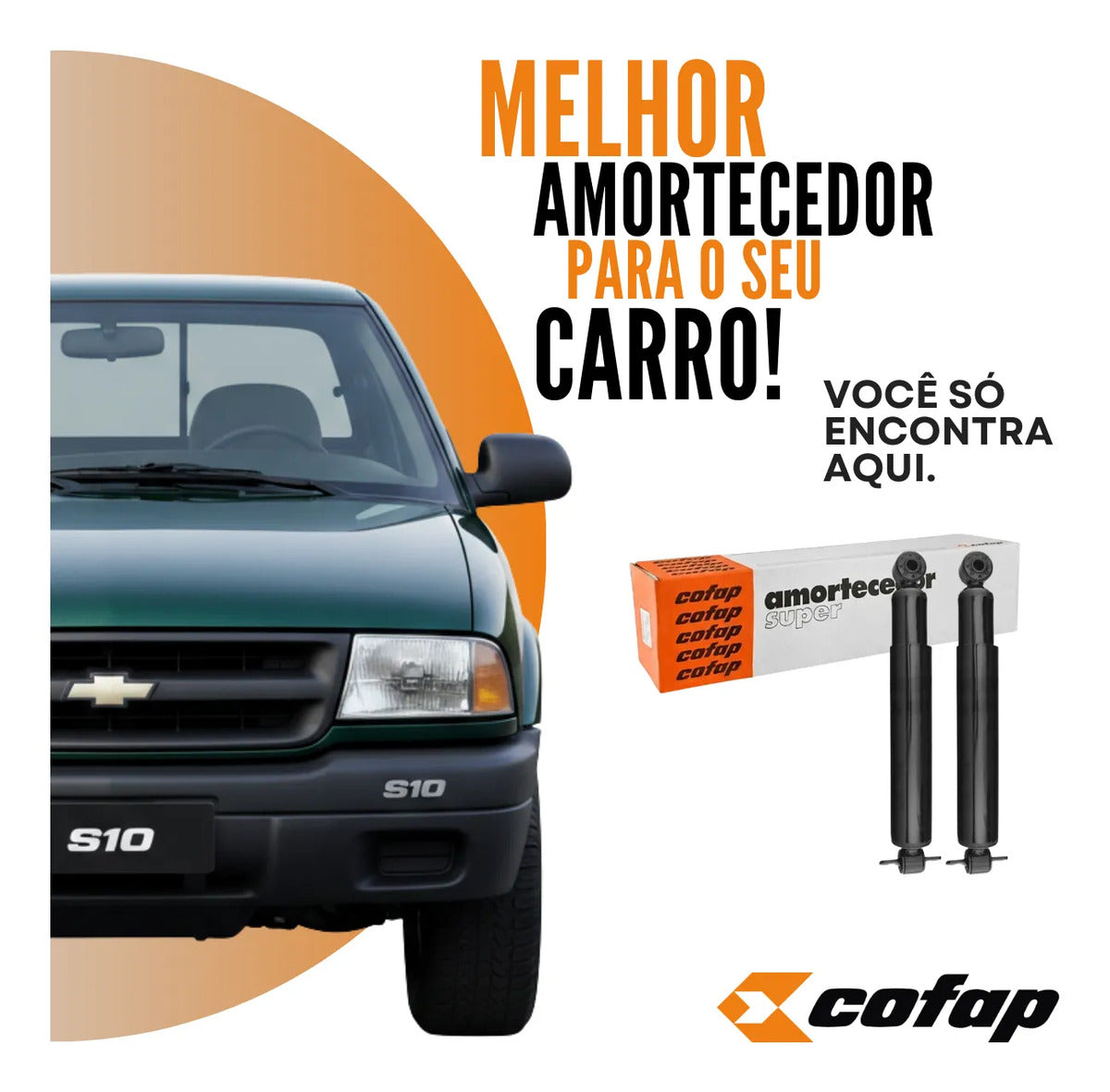 Par Amortecedor Traseiro Original Cofap S10 2.4 2008 A 2012