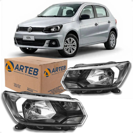 Farol Másc Negra Voyage Gol G7 2018 19 20 2021 Origina Arteb