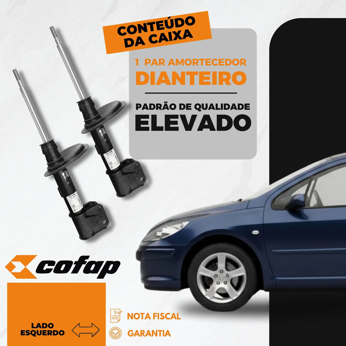 Par Amortecedor Dianteiro C4 07-14 Cofap Gp32691 Gp32692