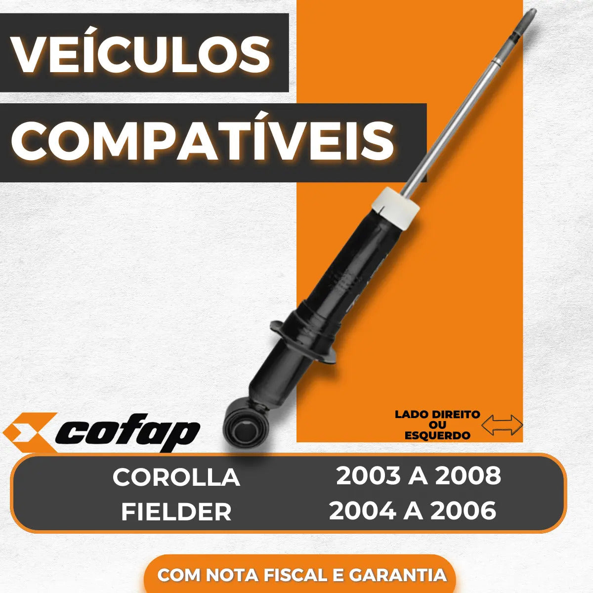 Amortecedor Traseiro Cofap Original Corolla 2007 2008