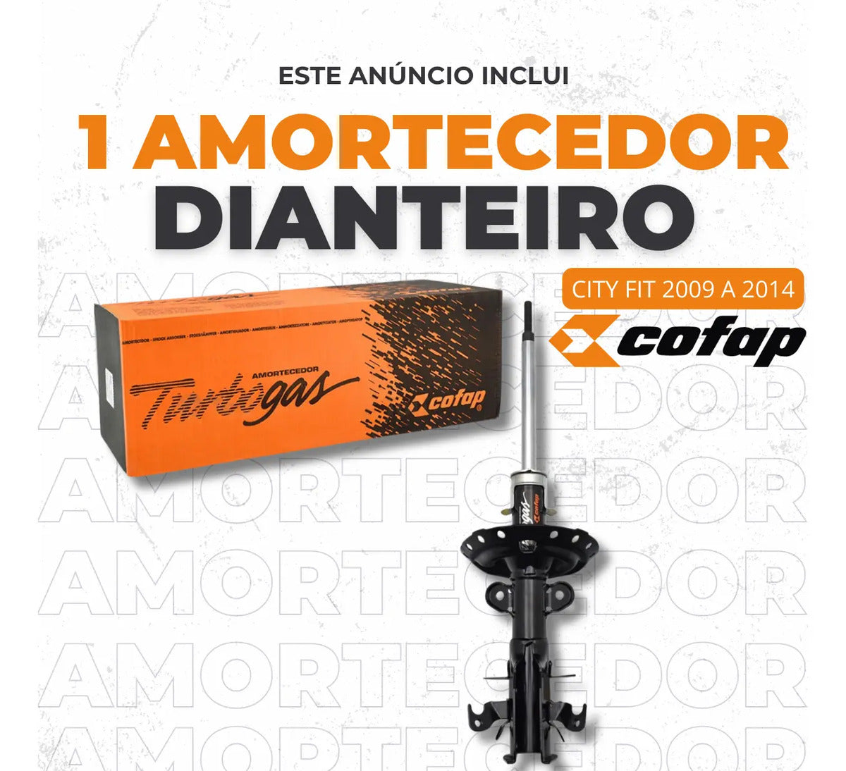Amortecedor Dianteiro Fit City 2009 2010 2011 2012 13 Cofap