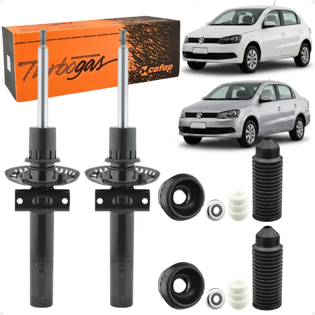 Kit 2 Amortecedor Dianteiro Gol Voyage G5 G6 Cofap + Coxin