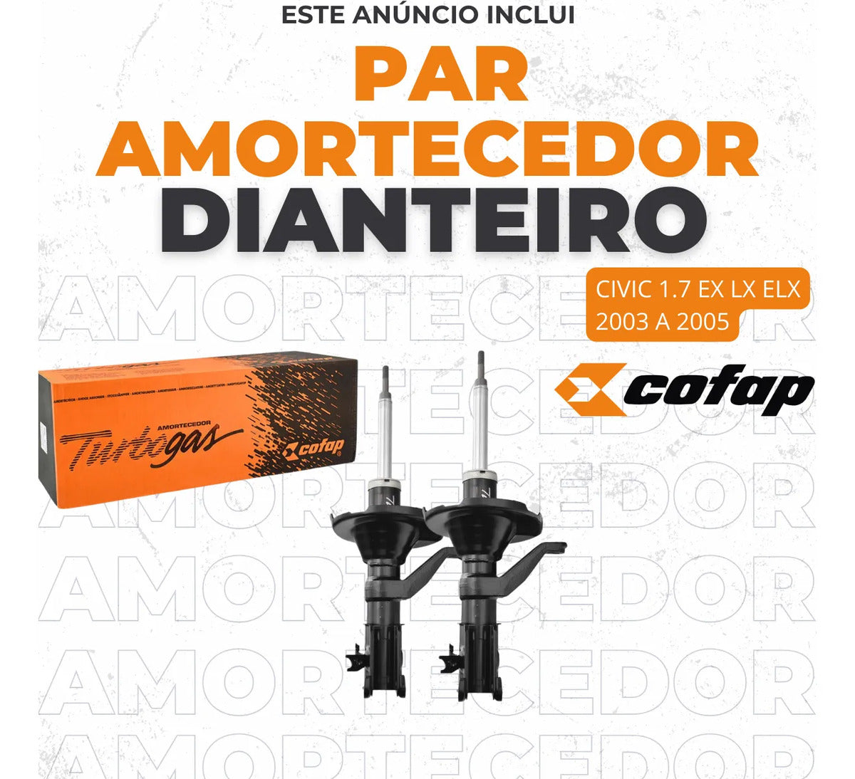 Par Amortecedor Turbogas Cofap Gp35977m - Gp35978m