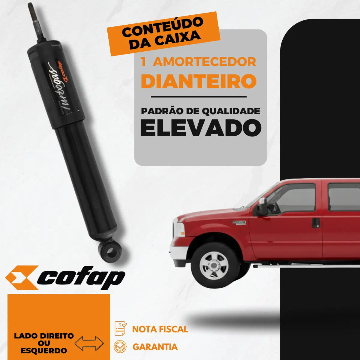 Amortecedor Dianteiro F250 1998 Ao 2006 Turbogaz Cofap