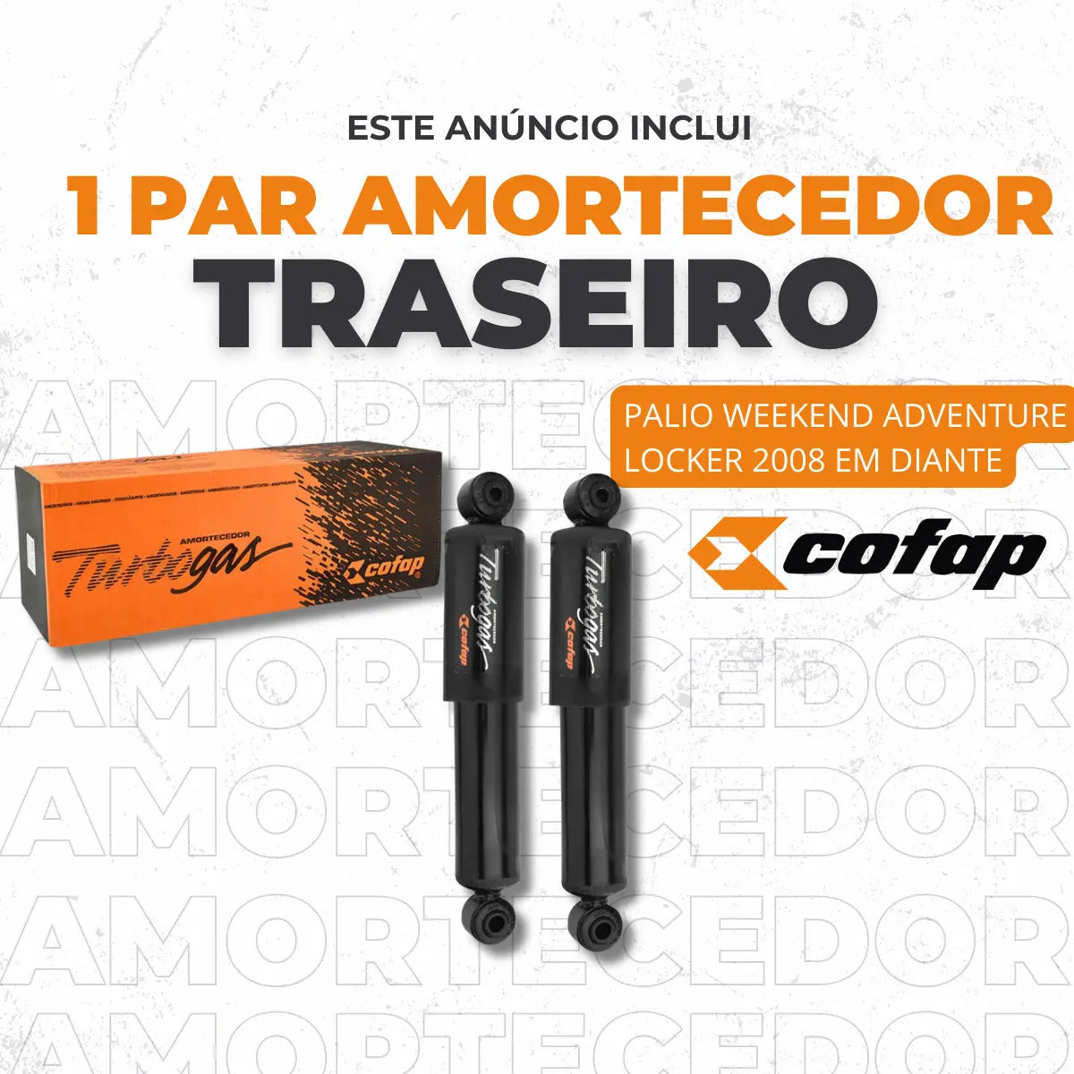 Par Amortecedor Traseiro Palio Weekend Locker Advent. Cofap