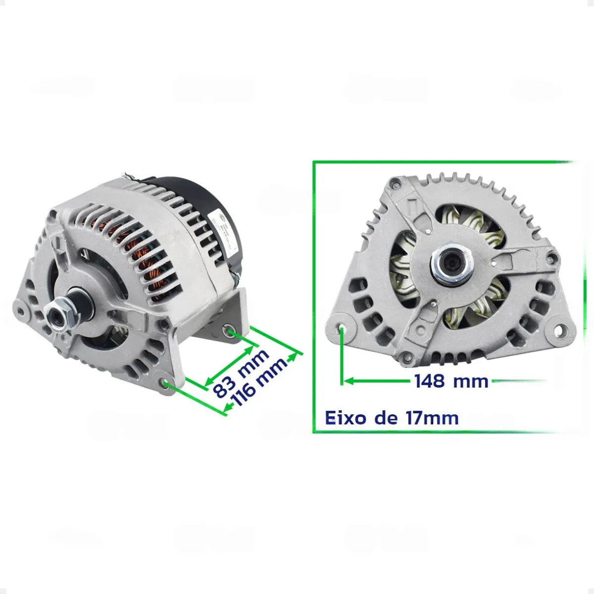 Alternador Caterpillar 216b 226b 416e 12v 120a Sem Polia