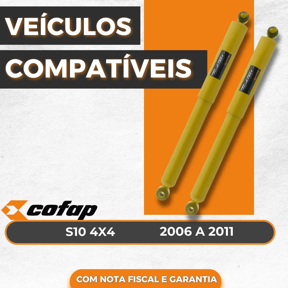 Par Amortecedor Traseiro Cofap Gm S10 2.8 12v 2010