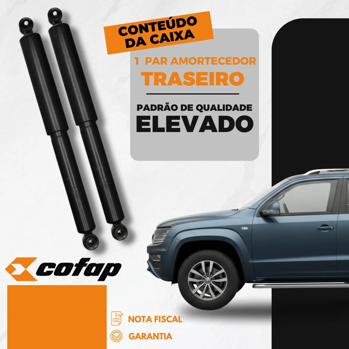 Par Amortecedor Traseiro Amarok 2011 2013 2015 2017 Cofap