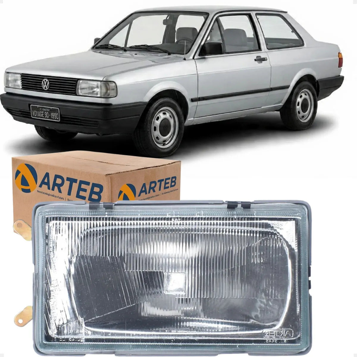Farol Vw Gol Gts Saveiro Parati Voyage G1 1986 A 1990 Arteb