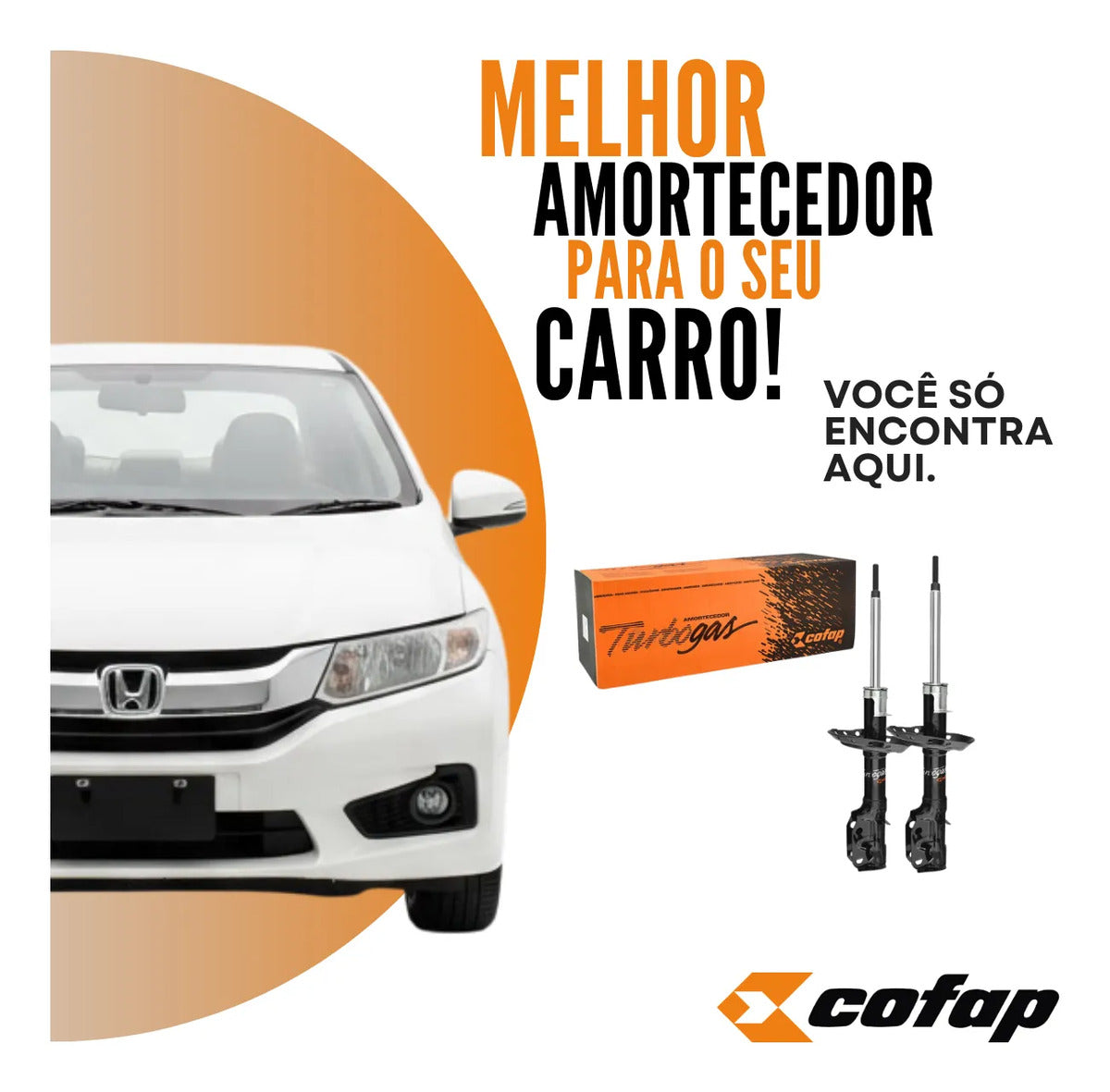 Par Amortecedor Dianteiro City Fit 2014 A 2022 Cofap