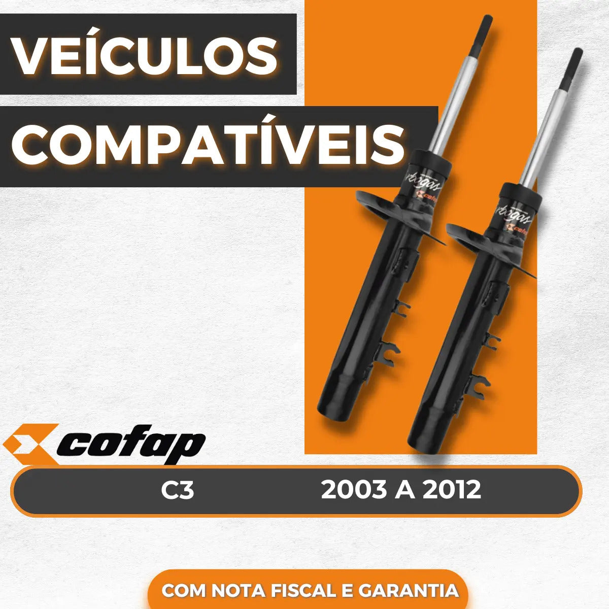Par Amortecedor Dianteiro Citroen C3 2003 A 2012 Cofap