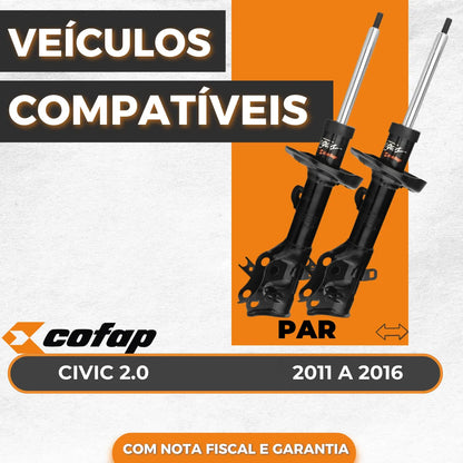 Par Amortecedor Dianteiro  Honda Civic 2.0 12/16 Cofap
