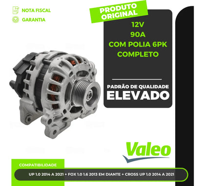 Alternador Up 1.0 2014 A 2021 12v 90a Completo Valeo