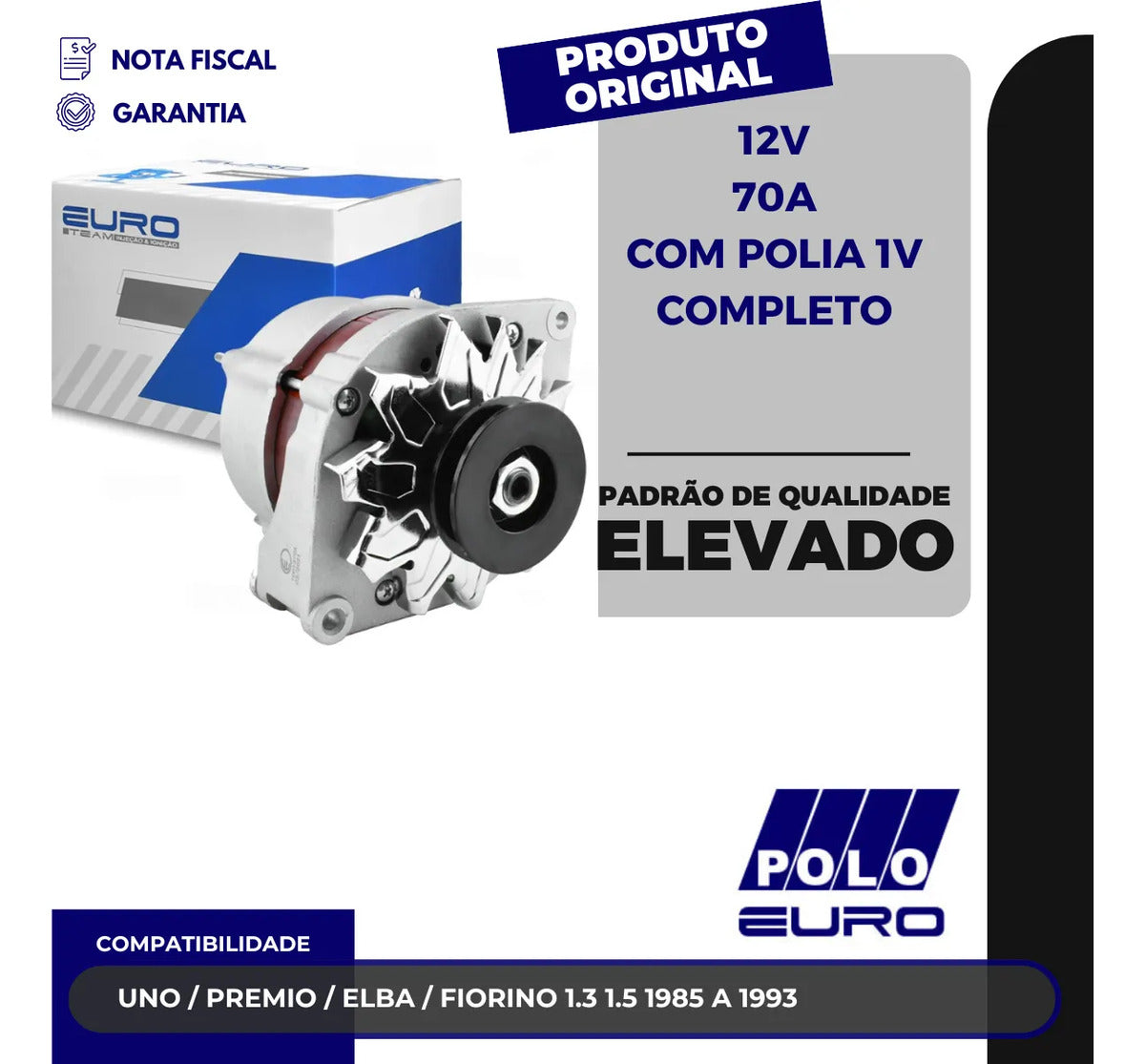 Alternador Uno / Premio / Elba / Fiorino 1.3 1.5 1985 A 1993