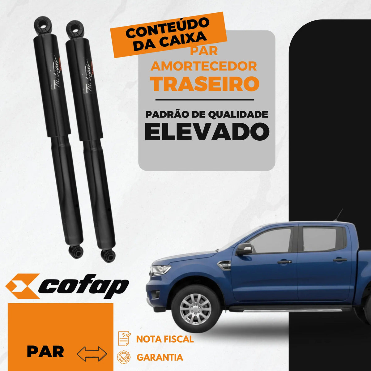 Par Amortecedor Traseiro Cofap Ranger 12/19 Gb48238