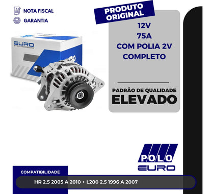 Alternador Euro Ep-70005 Completo Com Bomba Vácuo 12v75a