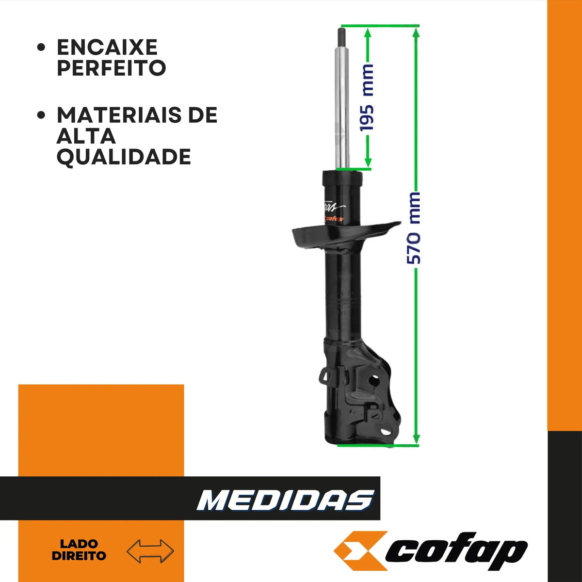 Amortecedor Dianteiro Direito 1.8 Civic 11 16 Cofap Gp33219