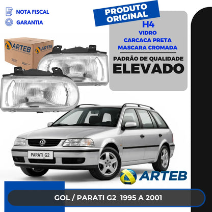Farol Gol G2 Saveir Parati 1994 A 2005 Máscar Cromada Arteb