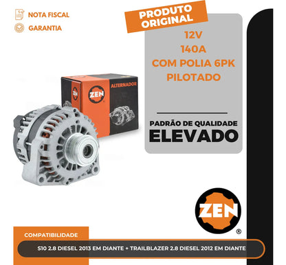 Alternadors10 Trailblazer 2.8 Diesel 2012 Em Diante 12v 140a