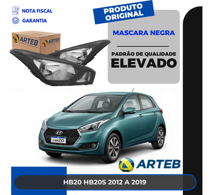 Farol Hb20 Hb20s Mascara Negra 2012 A 17 18 2019 Arteb