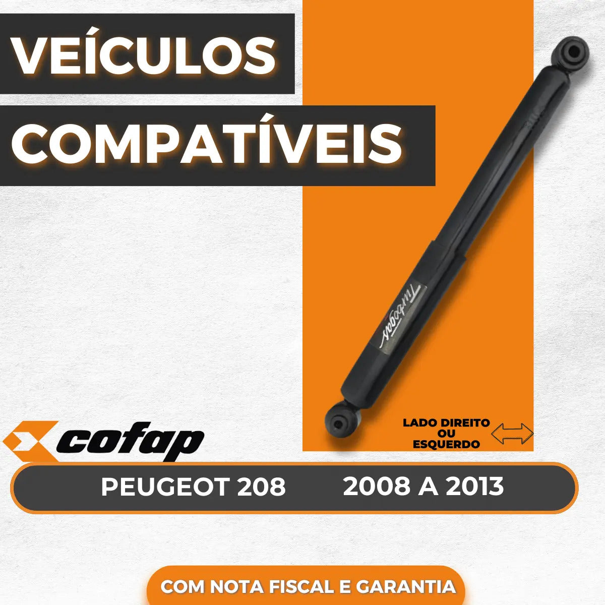 Amortecedor Traseiro Original Cofap Peugeot 208 2008