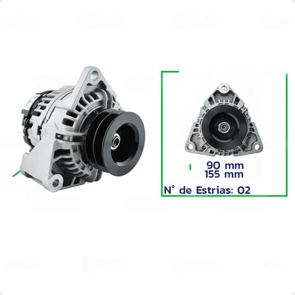 Alternador Mercedes 710 712 1214 4.0 1620 6.0 12v90a