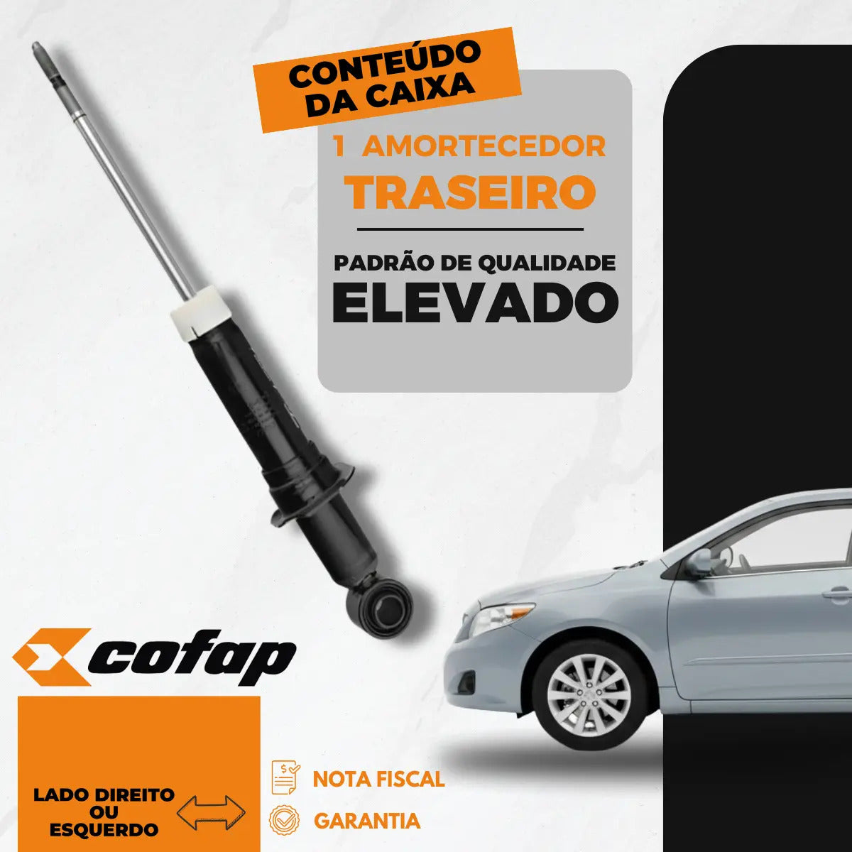 Amortecedor Traseiro Cofap Original Corolla 2007 2008