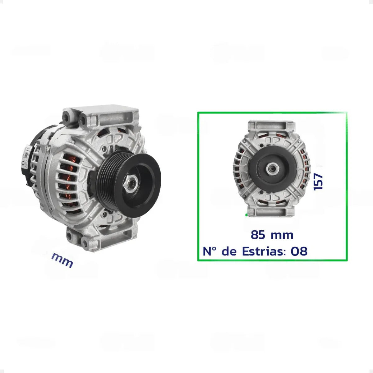 Alternador Scania S4 S5 G P R 2004 Em Diante 24v 100a 8pk