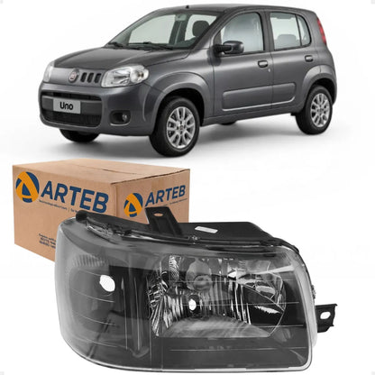 Farol Uno Fiorino 2004 A 2013 Máscar Negra Pisca Preto Arteb