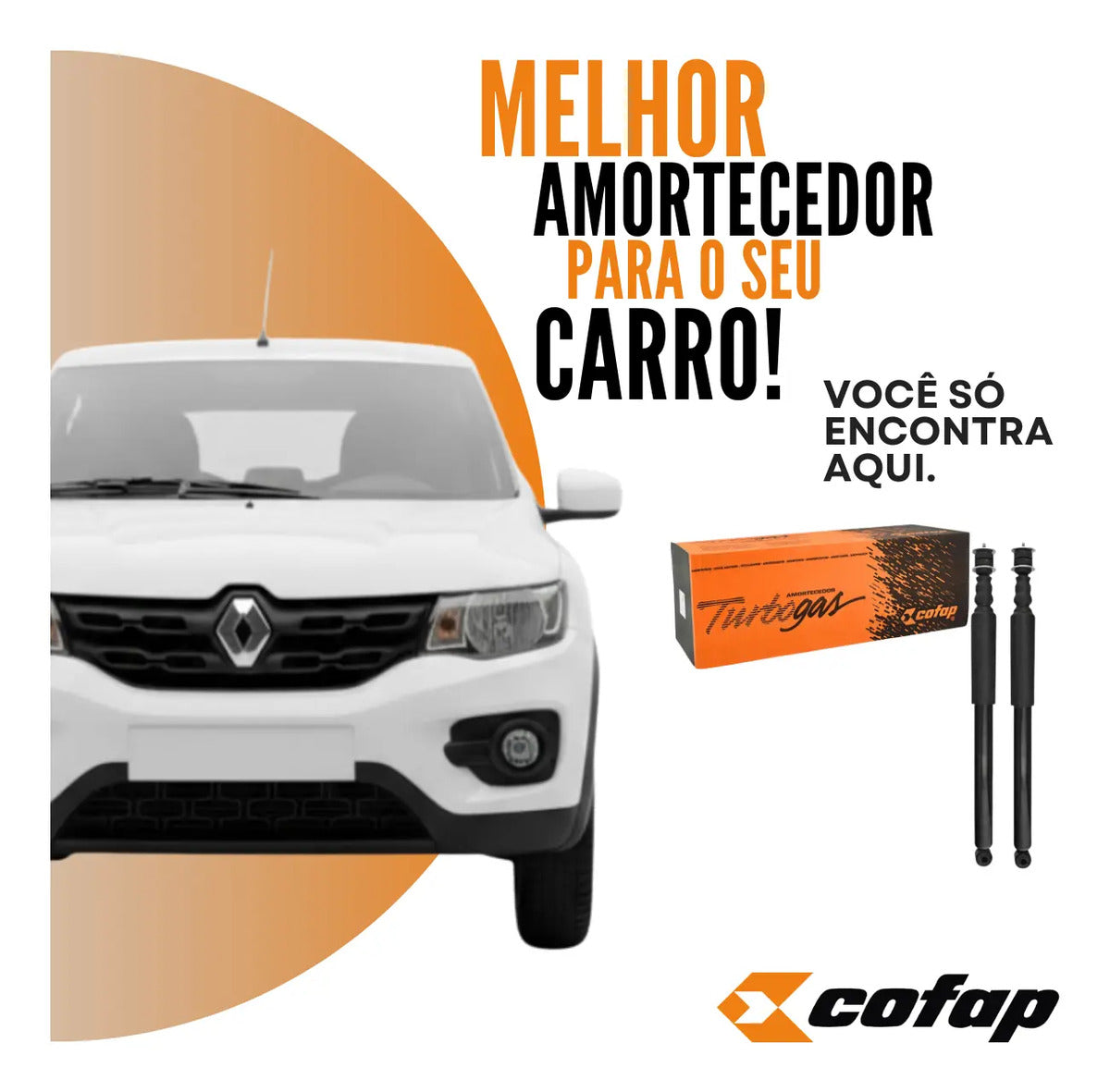 Par Amortecedor Traseiro Kwid 1.0 12v Novo Cofap Original