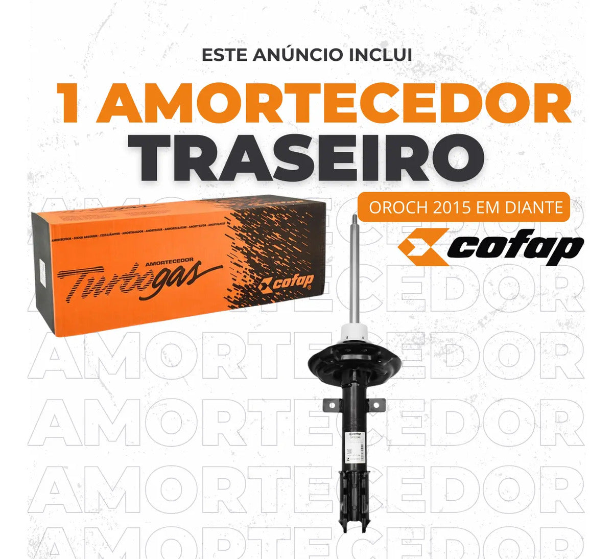 Amortecedor Traseiro Oroch 2015 16 17 18 Em Diante - Cofap