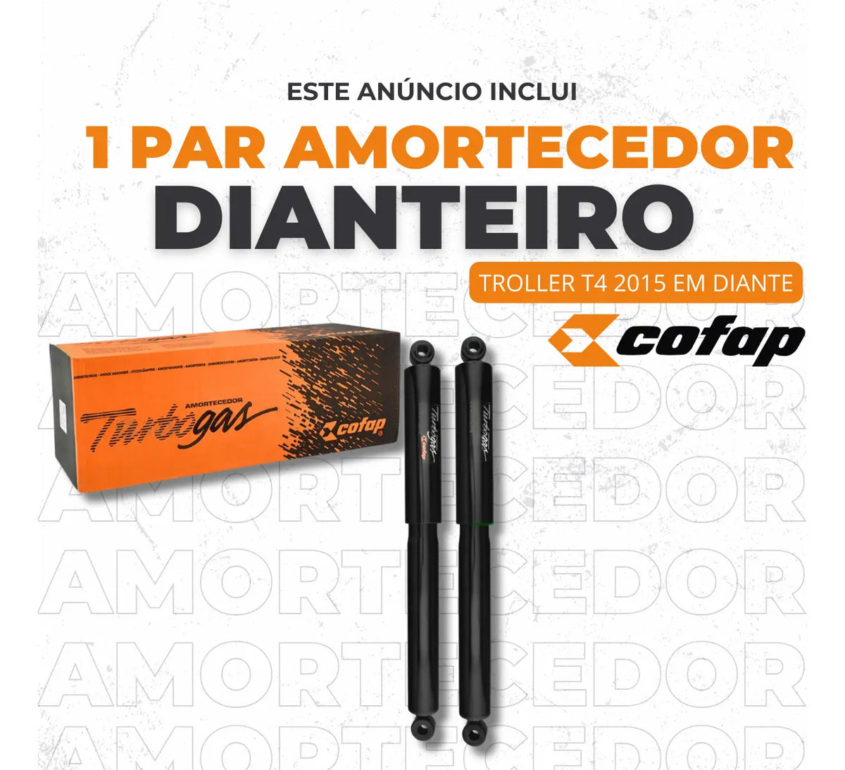 Par Amortecedor Traseiro Troller T4 3.2 20v 2016 2017 Cofap