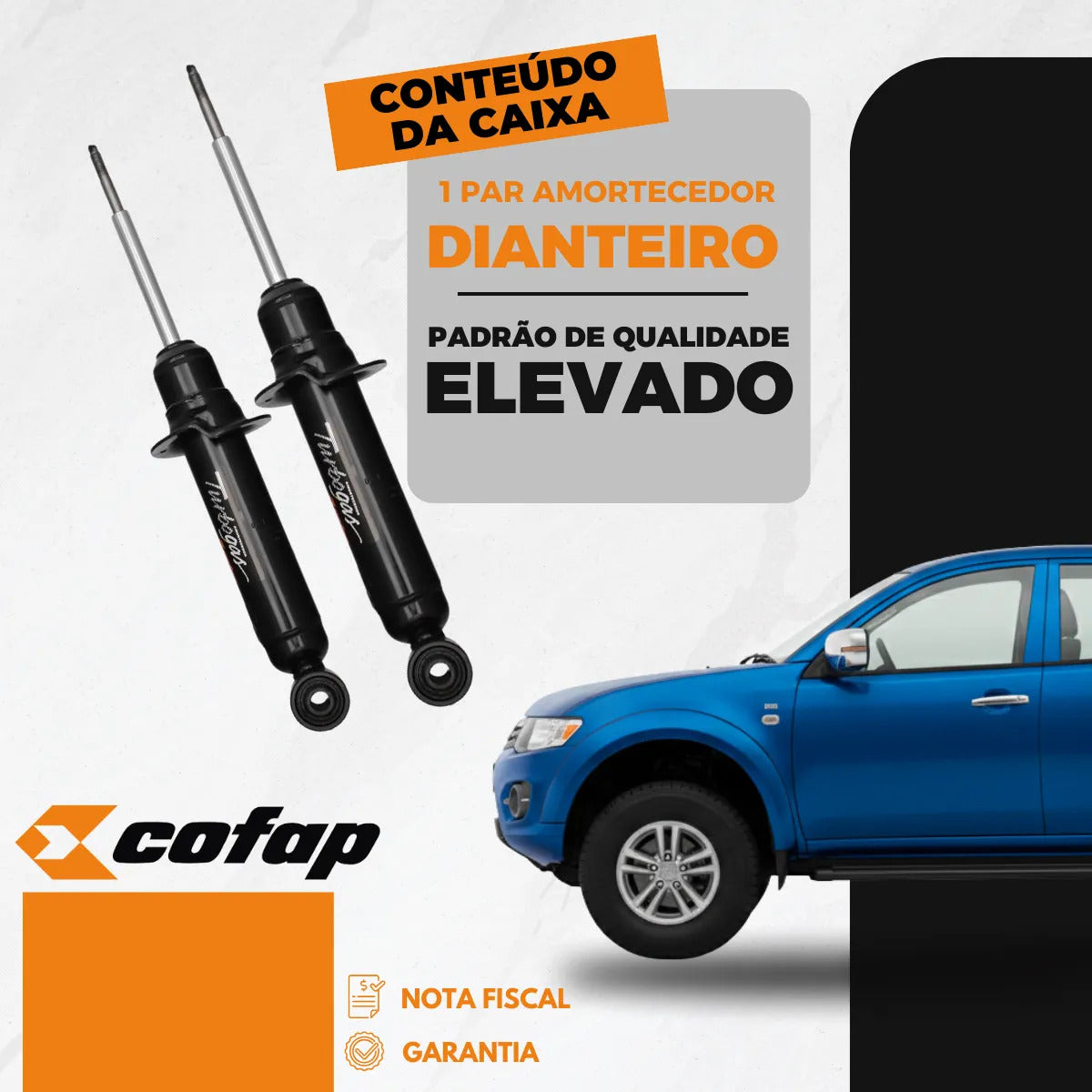 Par Amortecedor Dianteiro L200 Triton 2013 Com Sds Cofap