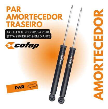 Par Amortecedor Traseiro Golf 1.0 Turbo 2016 A 2018 Cofap