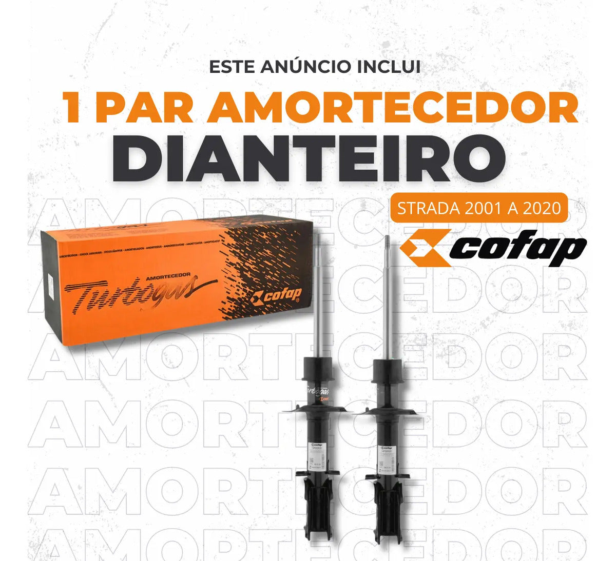 Par Amortecedor Cofap Dianteiro Strada 2001 A 2020