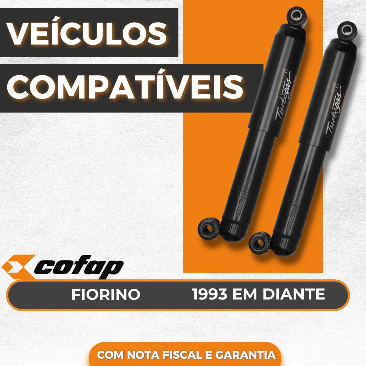 Par Amortecedor Traseiro Cofap Fiorino Longa 1993 A 2013