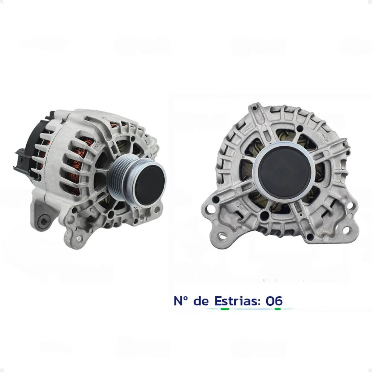 Alternador Nivus Polo T-cross Virtus 12v 120a Com Polia 6pk
