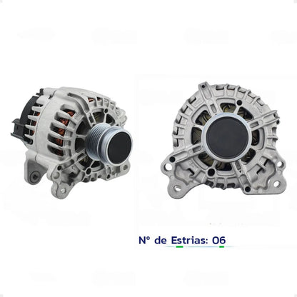 Alternador Nivus Polo T-cross Virtus 12v 120a Com Polia 6pk