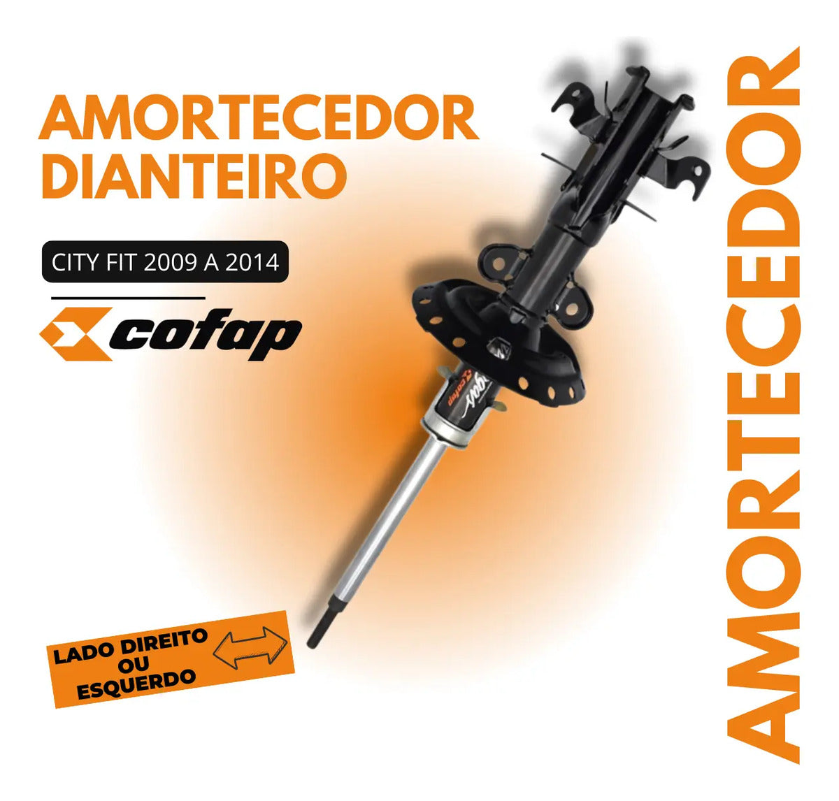 Amortecedor Dianteiro Fit City 2009 2010 2011 2012 13 Cofap