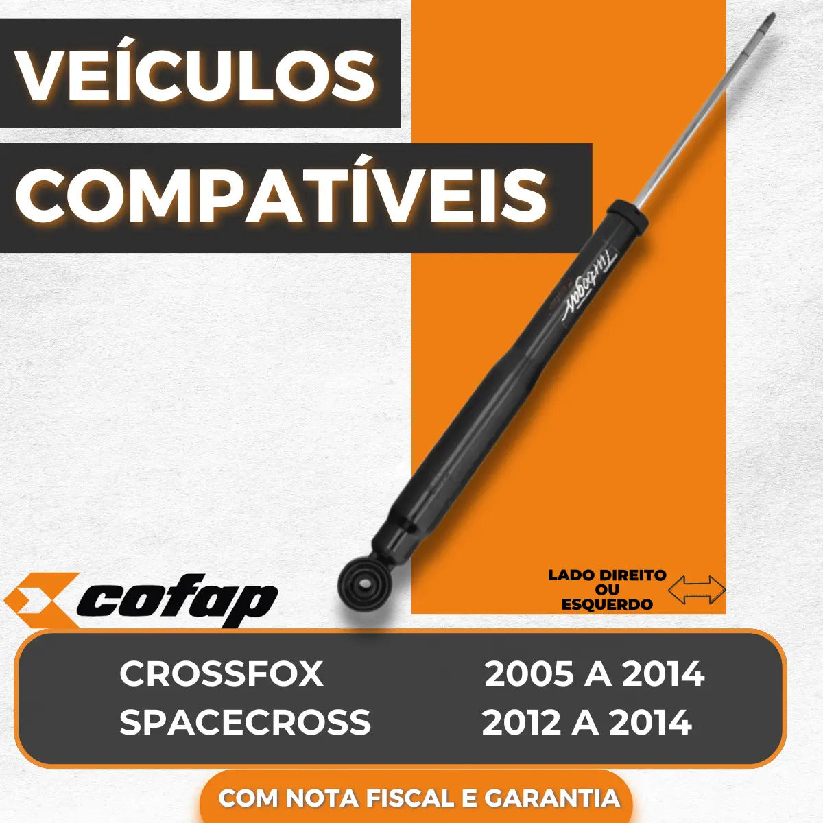 Amortecedor Traseiro Crossfox 2005 A 2014 Cofap