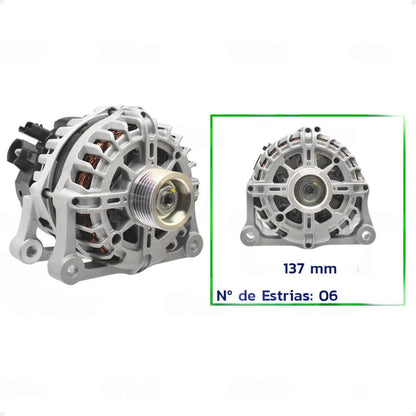 Alternador Citroen Peugeot 207 Original 12v 90a Completo