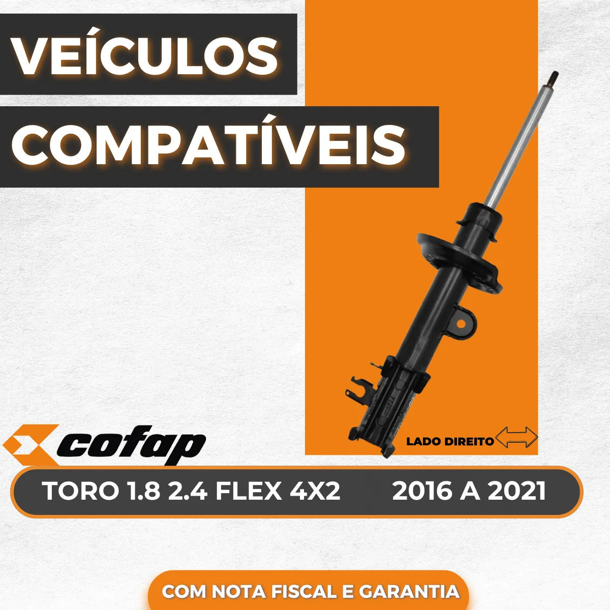 Amortecedor Dianteiro Direito Toro 1.8 4x2 Cofap Turbogas
