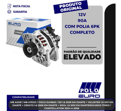 Alternador Hb20 I30 Veloster Cerato Soul 1.6 12v 90a 6pk
