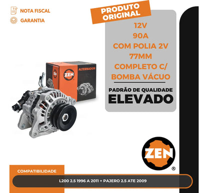 Alternador L200 2.5 1999 Até 2012 Pajero 2.5 Até 2009 Diesel