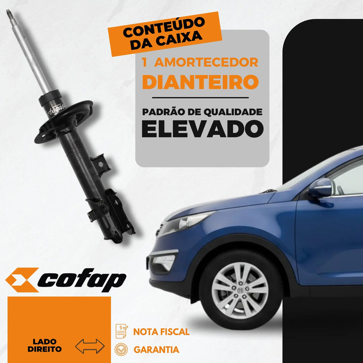 Amortecedor Dianteiro Direito Ix35 4x2 10-15 Cofap Gp33222
